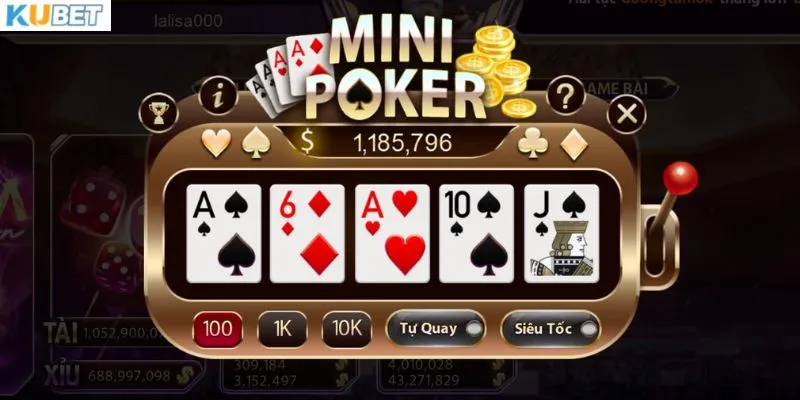 Khám phá tựa game Minipoker