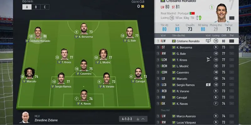 Những lỗi thường gặp khi chọn đội hình trong FIFA Online 4